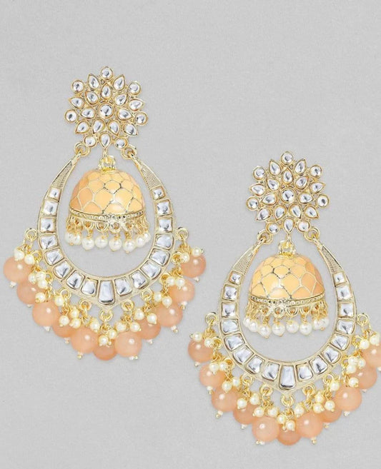 Handcrafted 24k Gold Plated Chandbali Jhumka Earrings