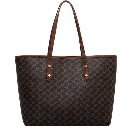 Monogram Print Large Tote Bag for Women – Stylish Daily Bag
