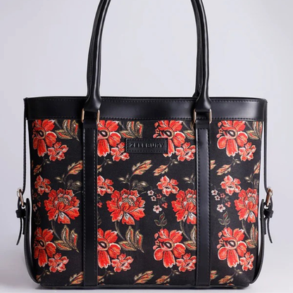 Elegant Floral Print Handbag for Women – Premium Tote Ba AH-37